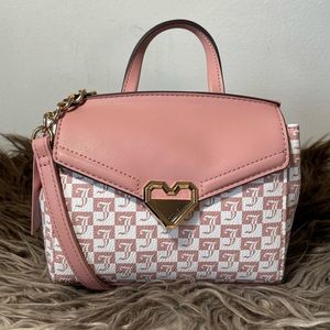 JUICY COUTURE Bag Modern Chic Mini Crossbody - Pink Geo Print Taffy NWT